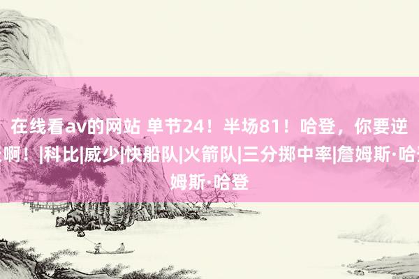 在线看av的网站 单节24！半场81！哈登，你要逆天啊！|科比|威少|快船队|火箭队|三分掷中率|詹姆斯·哈登