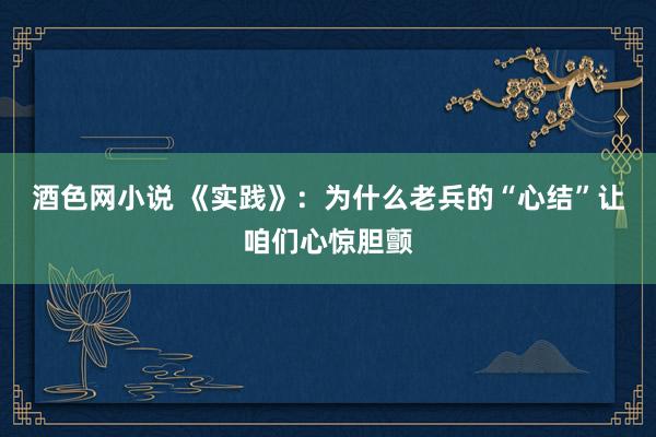 酒色网小说 《实践》：为什么老兵的“心结”让咱们心惊胆颤