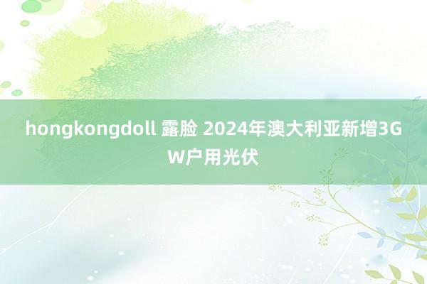 hongkongdoll 露脸 2024年澳大利亚新增3GW户用光伏