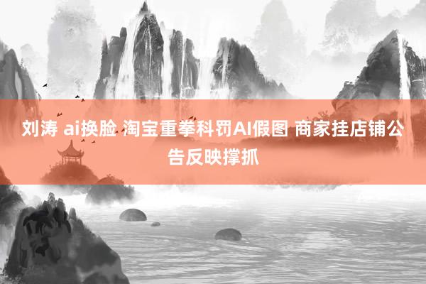 刘涛 ai换脸 淘宝重拳科罚AI假图 商家挂店铺公告反映撑抓
